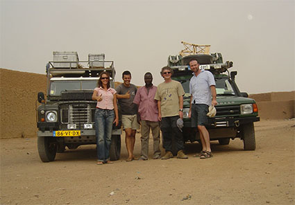 Groepsfoto in de Sahara