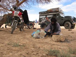 Break while traveling Sahara