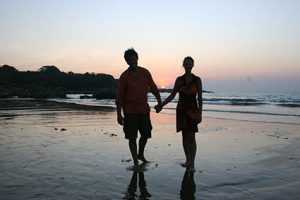 Leon en Claire op Agonda beach