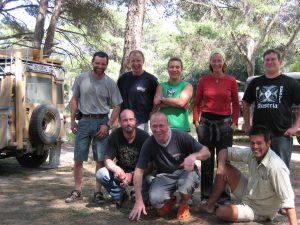 Vrienden op camping Tunis